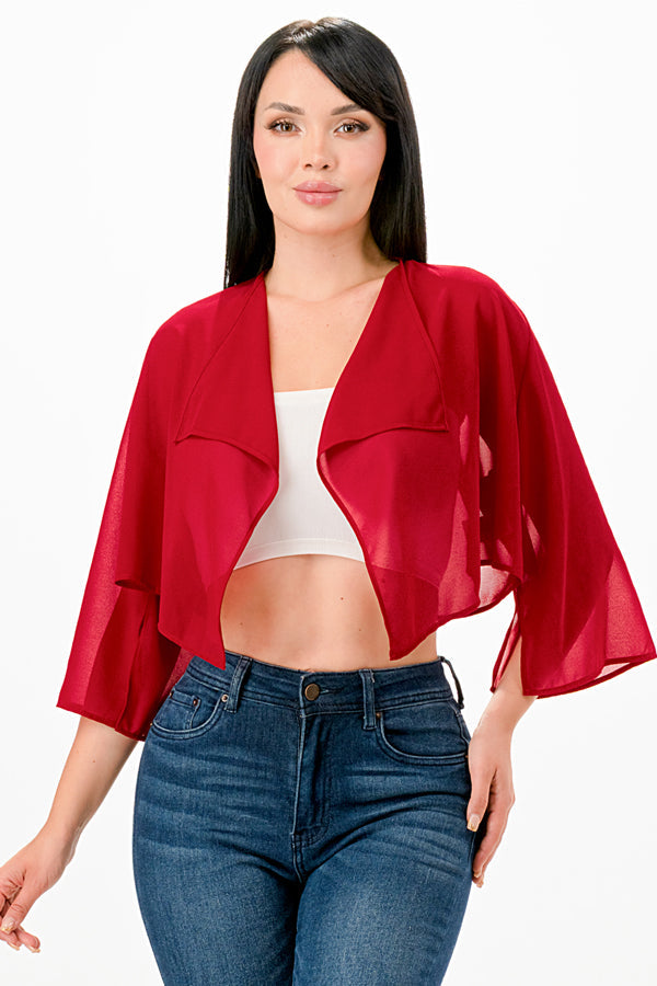Sheer Chiffon Bolero (Multiple Colors)