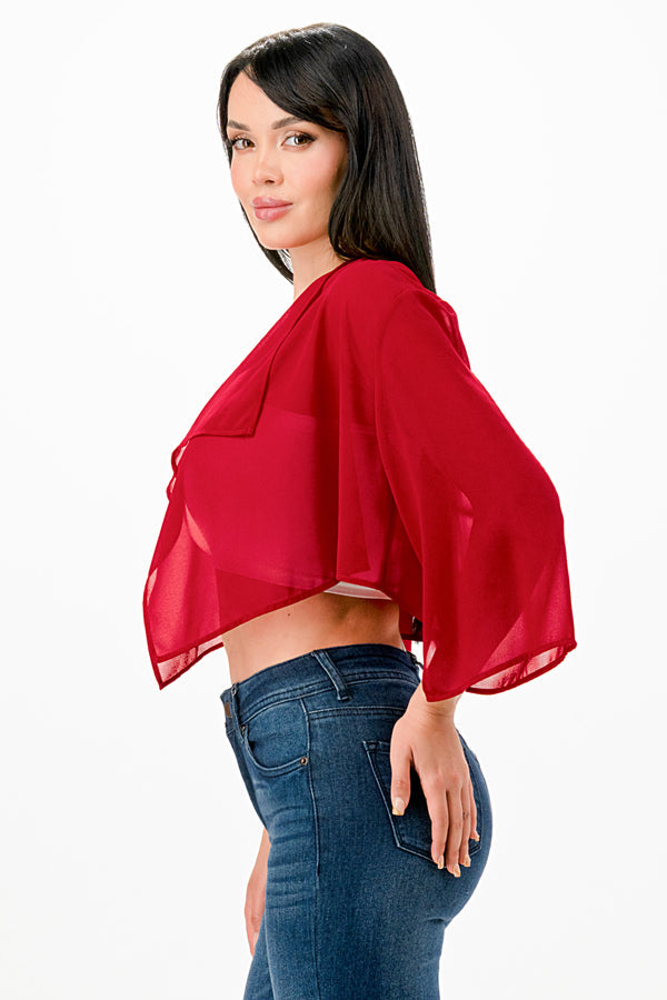Sheer Chiffon Bolero (Multiple Colors)