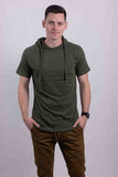 LIGHT WEIGHT TRIBLEND SHORT SLEEVES HOODIE-6 COLORS