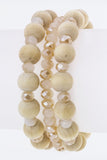 Mix Bead Stretch Bracelets Set-6 Colors