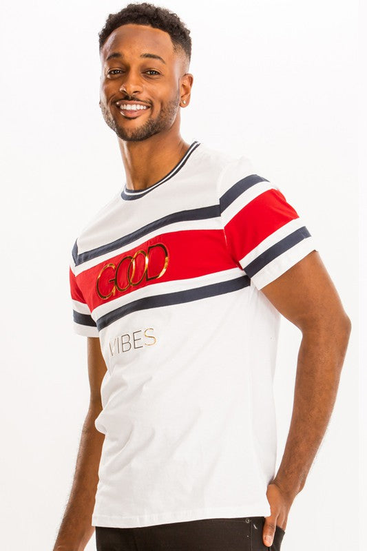 Good Vibes 3D Design Print Gold Foil- 5 Colors