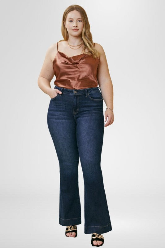 Plus Size High Rise Flare