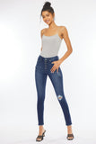 Kan Can USA High Rise Piecing Detail Super Skinny Jeans