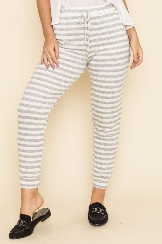 Striped Drawstring Jogger