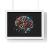 4D Brain Horizontal Framed Poster