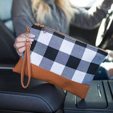 Buffalo Plaid Wristlet Clutch Bag- 2 Colors