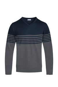 Weiv Men's Knit V-Neck Pullover Sweater-2 Colors