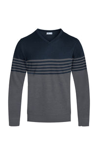 Weiv Mens Knit VNeck Pullover Sweater- 2 Colors