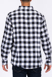 Men's Regular Fit Checker Plaid Flannel Long Sleeve-3 Colors