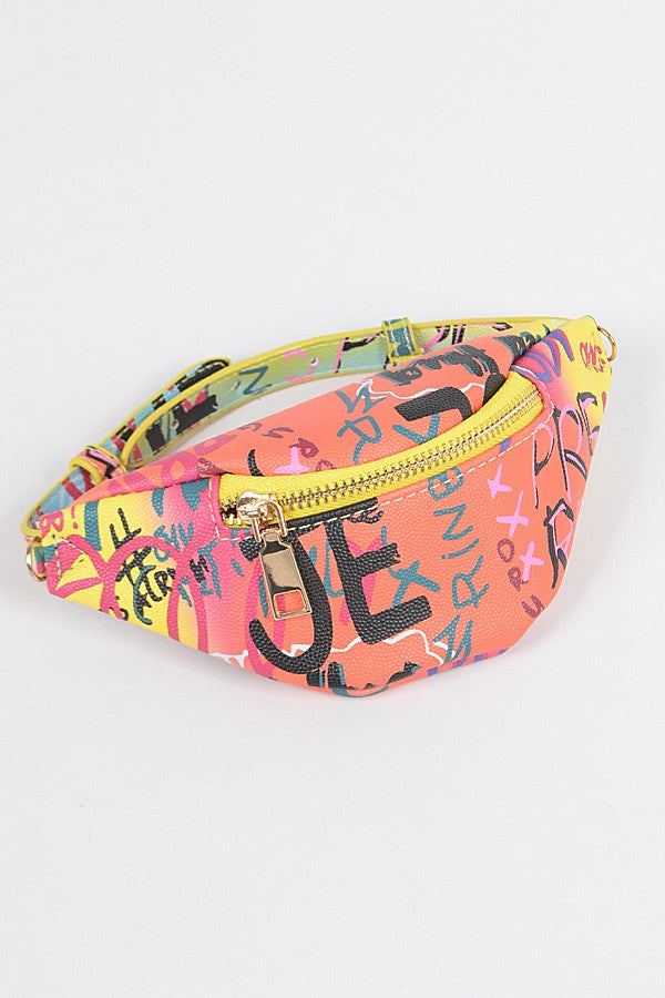 Multi Graffiti Wrist & Ankle Bag