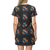 Burst of Colors T-Shirt Dress (AOP)