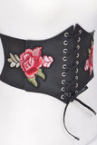 Rose Patch Corset Elastic Belt