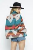 SOFT COMFY LIGHT WEIGHT AZTEC PATTERN JACKET- 2 COLORS