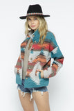 SOFT COMFY LIGHT WEIGHT AZTEC PATTERN JACKET- 2 COLORS