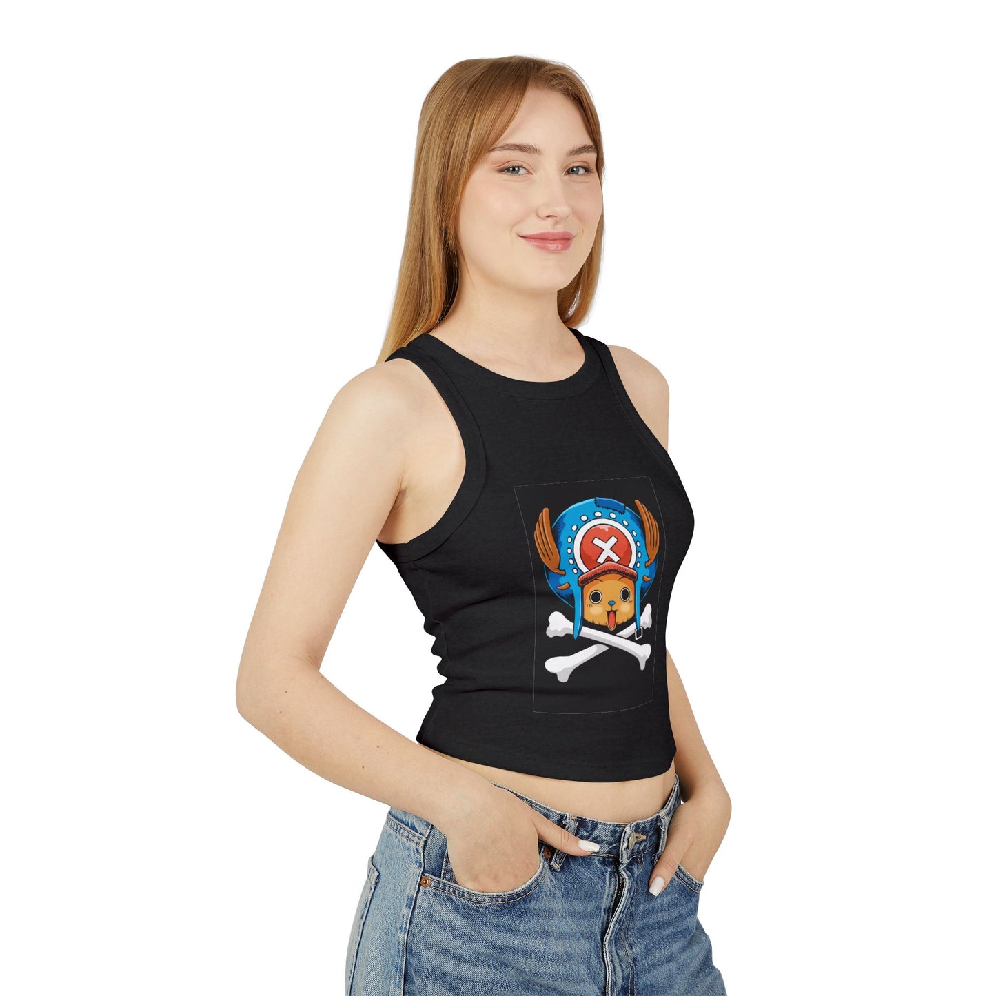 Custom Made One Piece Chopper Women's Micro Rib Racer Tank Top- 4 Colors