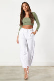 Slouchy White Jeans