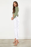 Slouchy White Jeans