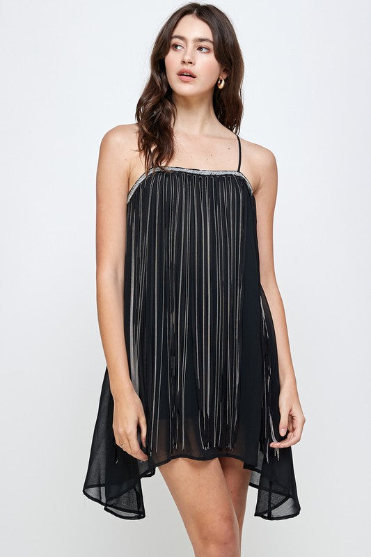 Micro Chain Fringe Dress
