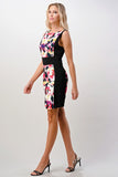 Kaleidoscope Printed Boat Neck Fashion Mini Dress