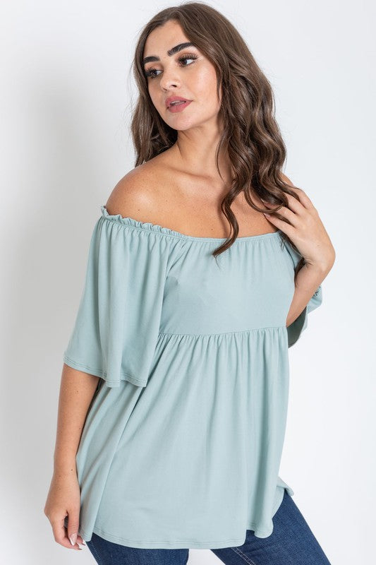 Solid Square Neck Babydoll Tunic-4 Colors