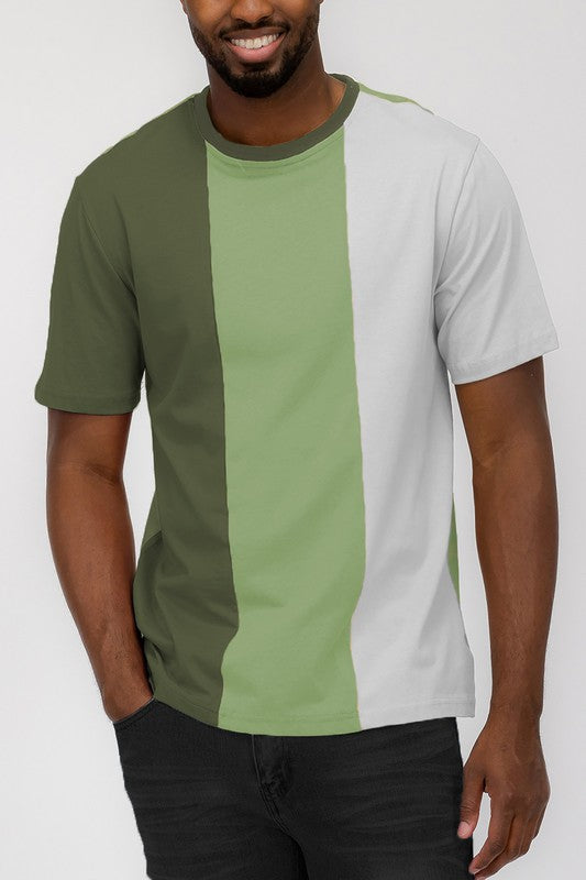 Weiv Mens Color Block T Shirt- 4 Colors