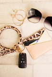 Farrah Leopard Key Ring Wallet Bracelet Combo-2 Colors