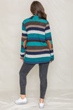 Stripe Elbow Patch Cardigan- 2 Colors