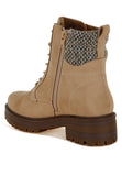 Mahisha Knitted Collar Zip-Up Hiker Boots- 3 Colors