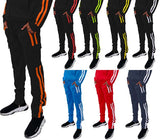 Men's Two Stripe Cargo Pouch Track Pants- 8 Colors