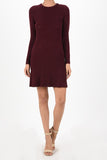 Sexy Cable and Ribbed Knit Stretch Sweater Dress