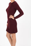 Sexy Cable and Ribbed Knit Stretch Sweater Dress