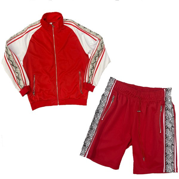 MEN'S SNAKE SIDE SHORTS TRACK SET- 3 COLORS