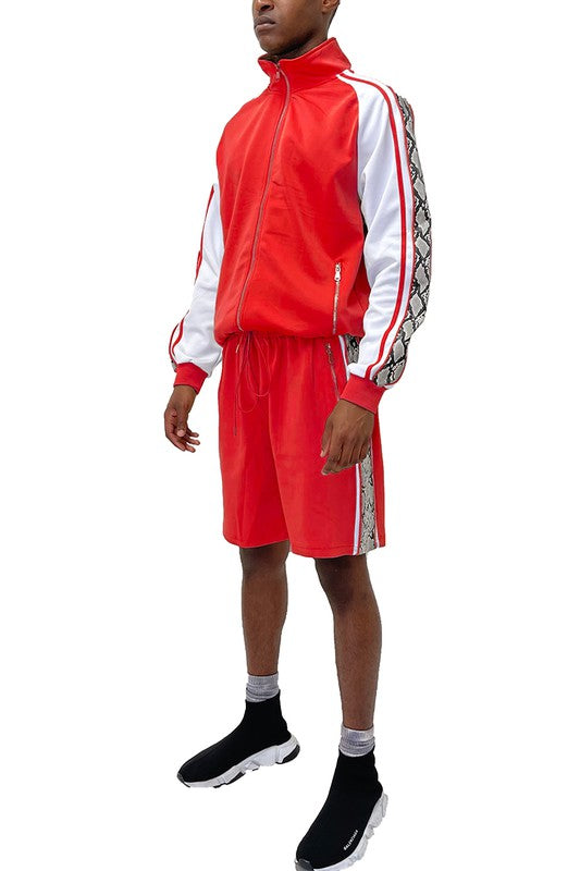MEN'S SNAKE SIDE SHORTS TRACK SET- 3 COLORS