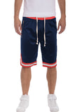 MEN'S STRIPED BAND SOLID BASKETBALL SHORTS-7 COLORS
