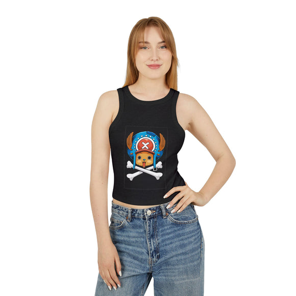 Custom Made One Piece Chopper Women's Micro Rib Racer Tank Top- 4 Colors