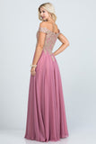 Plus Size Off The Shoulder Chiffon Embellished Gown- 8 Colors