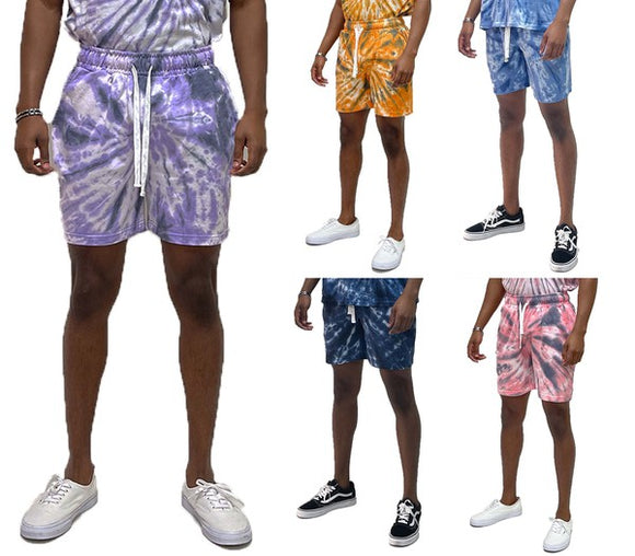 Men's Cyclone Pinwheel Tie Dyed Shorts-6 Colors