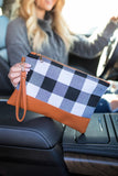 Buffalo Plaid Wristlet Clutch Bag- 2 Colors