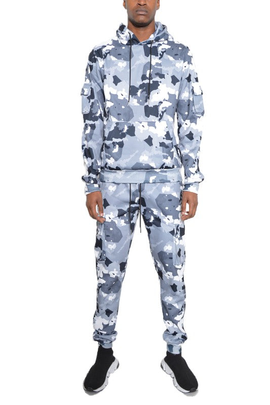 MEN'S FULL CAMO HOODIE COTTON SWEAT SET