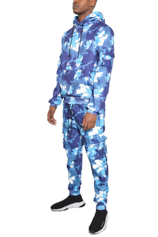 MEN'S FULL CAMO HOODIE COTTON SWEAT SET
