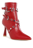 Jaunts Eyelets & Studs Harness Ankle Boots- 3 Colors