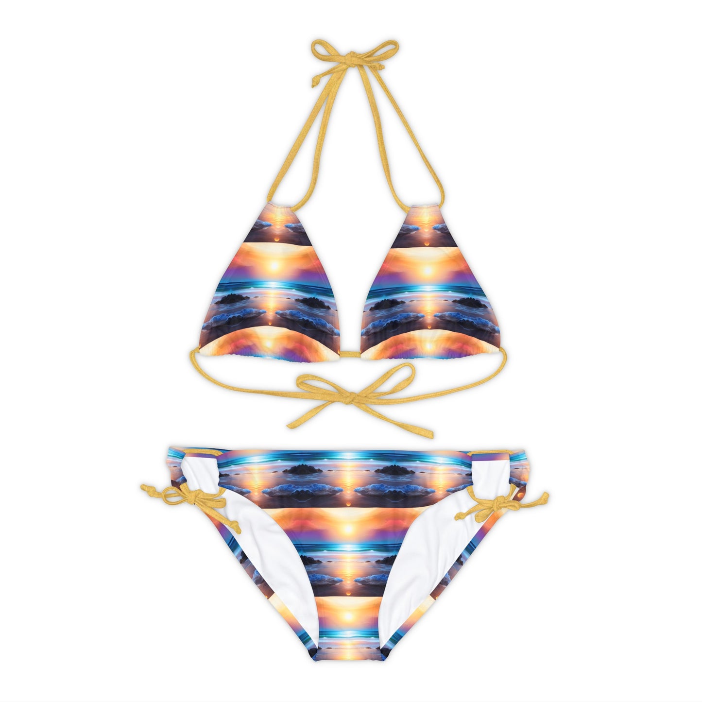 The Beach At Sunset Bikini Set