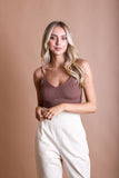 Contour Rib Knit Brami Lounge Top- 8 Colors