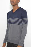 Weiv Mens Knit VNeck Pullover Sweater- 2 Colors