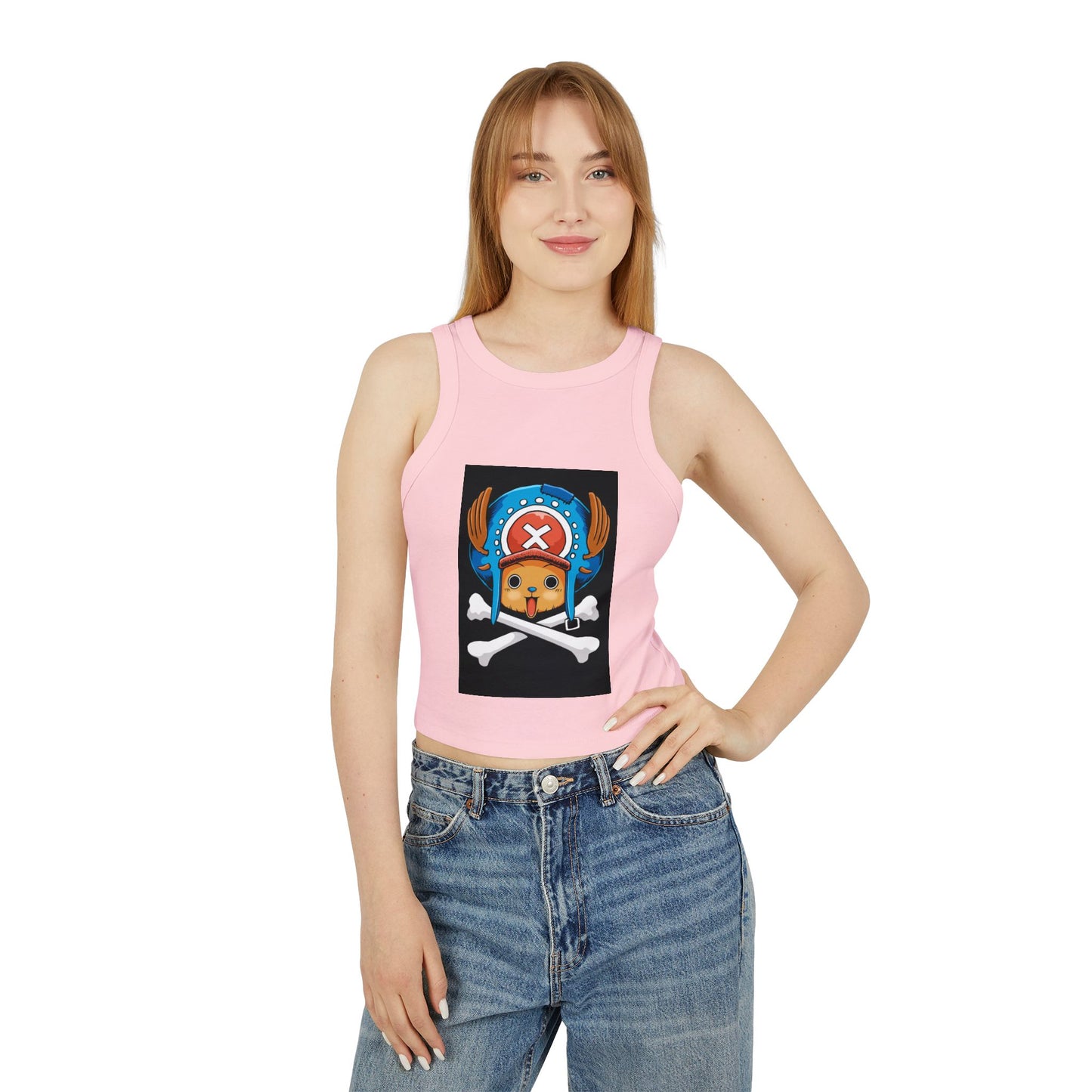 Custom Made One Piece Chopper Women's Micro Rib Racer Tank Top- 4 Colors