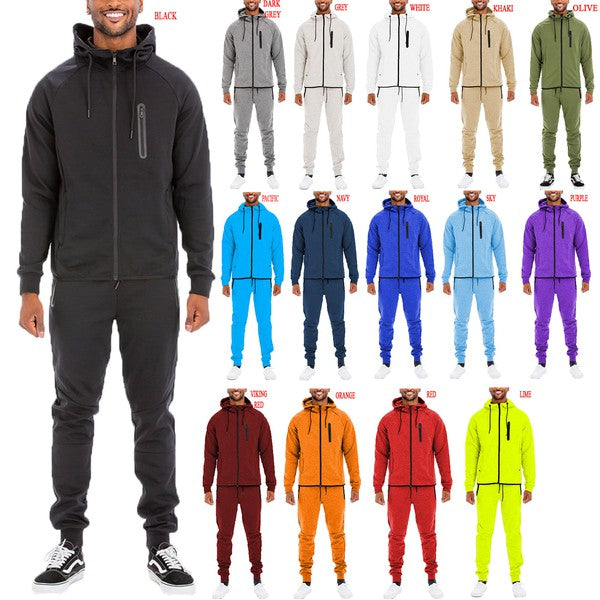 Men's Full Zip Sweat Pant Sweat Set-16 Colors