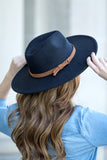 Wide Brim Panama Fedora Hat-4 Colors