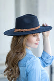 Wide Brim Panama Fedora Hat-4 Colors