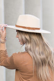 Wide Brim Panama Fedora Hat-4 Colors