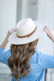 Wide Brim Panama Fedora Hat-4 Colors